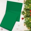Holiday Christmas Green Blank 5x7 Greeting Cards with Green A7 Envelopes. (25 Per Pack)