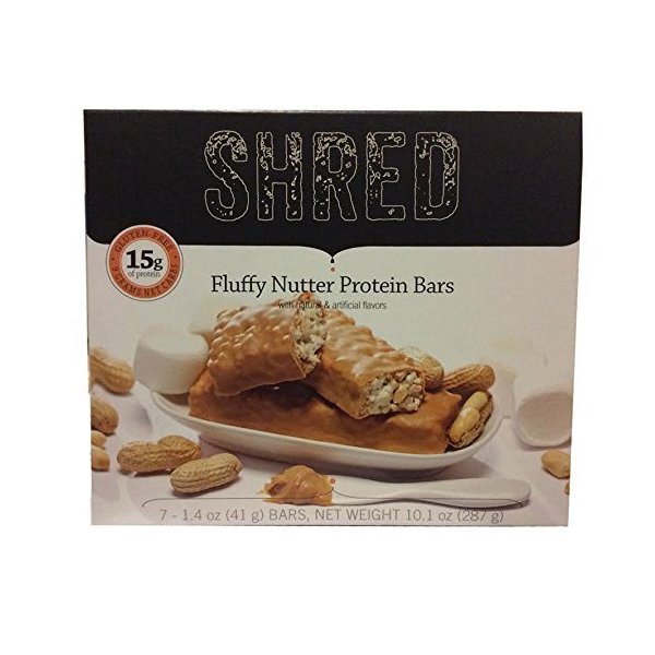 Shred Fluffy Nutter Protein Bar 1.4 Oz - Pack of 7 by SHRED Lifestyle