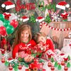 Santa Baby Shower Decorations with Santa Baby Banner Cake Topper K KUMEED Christmas Theme Garland Green Red Snowflake Balloons for Christmas Party Decorations New Year Baby Shower Birthday Party