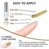 eodci 2pcs Metallic Gel Liner Nail Art Silver Bronze Gold Set, Nail Polish 10ml Build in Thin Brush Shine Soak Off UV/LED Manicure Silver&Gold