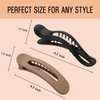 ZANWELL Flat Hair Clips For Women - French Concord Lay Flat Claw Clips for Thin Thick Curly Hair,Strong Hold Duck Billed Clips，Comfortable Curved Design Alligator Hair Clips[6-Pack 4.3 Inch]