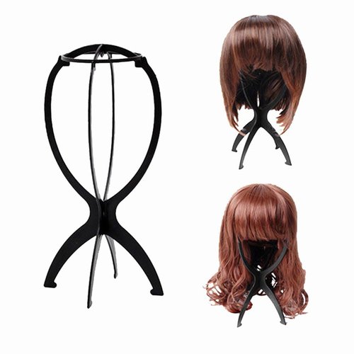 Yfsmyxgs Wig Holder Durable Portable Travel Wig Stand Collapsible Wig Hanger Hairpieces Display Tool Wig Dryer Hatstand.（1PC, Red）