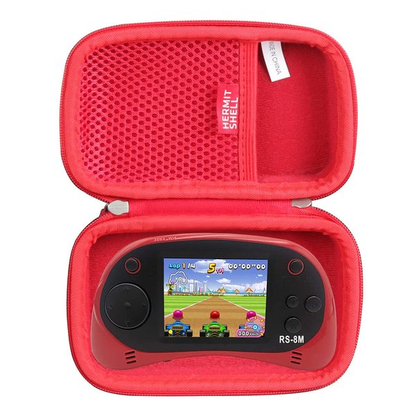 Hermitshell Travel Case for EASEGMER Kids Handheld Game Portable Video Game Player (Red)