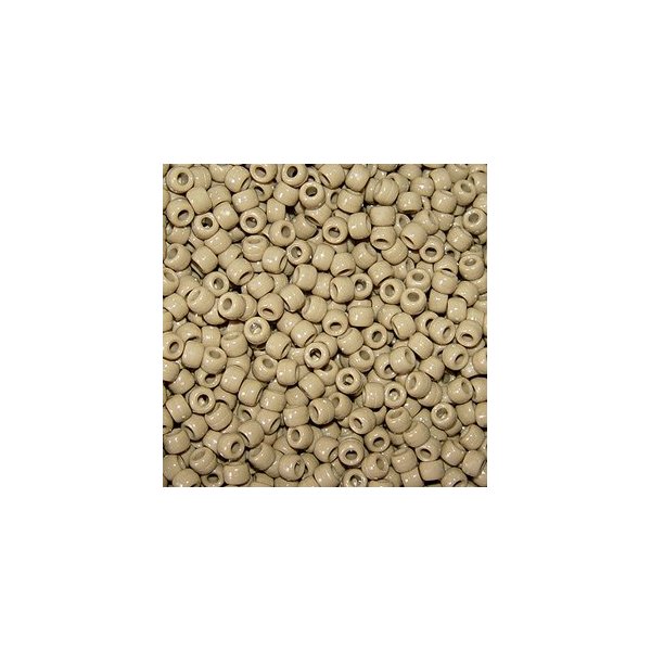 JOLLY STORE Crafts - Pony Beads, Easy-to-Use Reusable Jewelry-Making/Bracelet Beads for Art, Craft Decorations & More, 9 x 6 mm, Crafted in The USA, Opaque Tan, 500 pcs (Pack of 1)