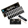 TOUGH GIRLS | 22 Semi-Cured Gel Nail Polish Strips | Brighter, Thicker, Tougher | UV LED Lamp Use Required | Includes Cuticle Stick, Nail File, Nail Wipes (Black)