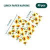 Sunflower Paper Napkins SUMMER MADNESS 40pcs 6.5x6.5 Paper LUNCH Napkins, Sunflower Napkins, Fall Napkins, Thanksgiving Paper Napkins, Decorative Napkins for Decoupage, Thanksgiving Lunch Napkins