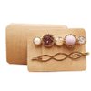UUYYEO 100 Pcs Hair Clip Display Cards Hair Bow Hairpin Packaging Cards Paper Cardboard for Hair Barrettes Accessories Kraft Paper Color