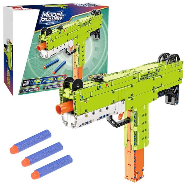 ENHANA Uzi SMG Submachine Gun Building Block Set Model, Military Gun,Shoots Gun Building Toy Kit,Machine Gun,Educational Construction Toy Gun for Boys Building Blocks Gun Model Kit Puzzle Toy