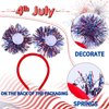 SARATA 4th of July Patriotic Headband Ribbon for Headband Multiple Stars Flashing Design Independence Day Headbands HeadWear for Head Boppers Hair Hoop Party Supplies 1PCS