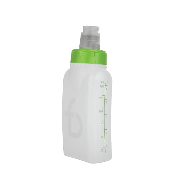 FlipBelt Arc Water Bottle Running Belt, Curved Hydration Running Bottle, 6 Fl. Oz., Green
