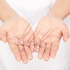 6 Pieces Pearl Crystal Bridal Hair Pins Rhinestone Flower Wedding Hair Piece Vintage Hair Accessory Party Hair Pins for Bride, Bridesmaids, Flower Girls (Rose Gold)