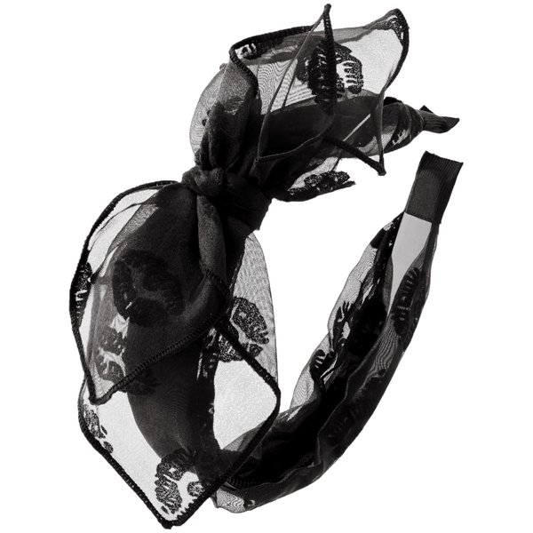 Sacina Black Bow Headband, Bow Headbands for Women, Gothic Hair Accessories, 80s Accessories, Gothic Accessories, Costume Accessories