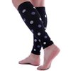 Doc Miller Calf Compression Sleeve Men Women, 20-30mmHg Medical Grade Leg Compression Sleeve for Shin Splints, Varicose Vein & Calf Muscles Recovery, 1 Pair Medium Black Violet White Polka Dots