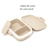 Honbay Vitamin Organizer Box Portable Travel Pill Case Healthy Eco-Friendly Wheat Straw Small Pill Box (Primary Color)