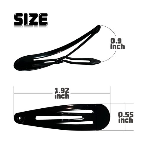 COCPLOK 80 Pcs Hair Clips, Black Hair Accessories for Daily Hair Styling, Anti Slip Hair Clips, Universal for All Age Groups