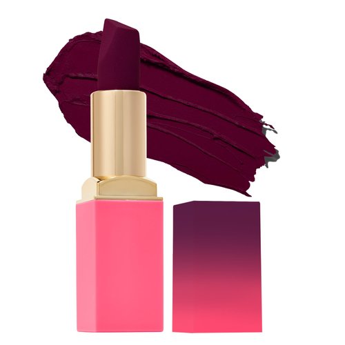Juvia's Place Reds & Berries Velvety Matte Lipsticks The Berries Drama Queen - Rich Berry Shade, Soft-Matte Lipstick, Hydrating, Highly Pigmented, Creamy, Smooth, and Long-Lasting