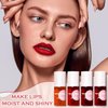 IONSGAKO 4PCS Lip Tint Stain Set, Velvet Lip Gloss Moisturizing Lip Stain Long Lasting Waterproof Liquid Lipstick Set Multipurpose Water Lip Stain Tint for Lip and Cheek Tint