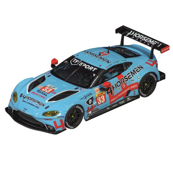 Carrera 27743 Aston Martin Vantage GTE TF Sport 4 Horsemen Racing No. 33 1:32 Scale Analog Slot Car Racing Vehicle Evolution Slot Car Race Tracks