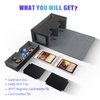 UAONO MTG Deck Box with 2 Commander Display and Dice Tray-Patented Design, Double Deck Box for 250+ Single Sleeved Cards, Leather Magnetic Card Storage Box Fits for TCG CCG Magic Cards (Black&Gray)
