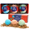 Two Sisters Spa Superhero Bath Bombs for Kids with Surprise Inside, 3 Kids Bath Bombs with Superhero Toys, Ideal Birthday Gift for Boys & Girls, Gentle and Kids Safe