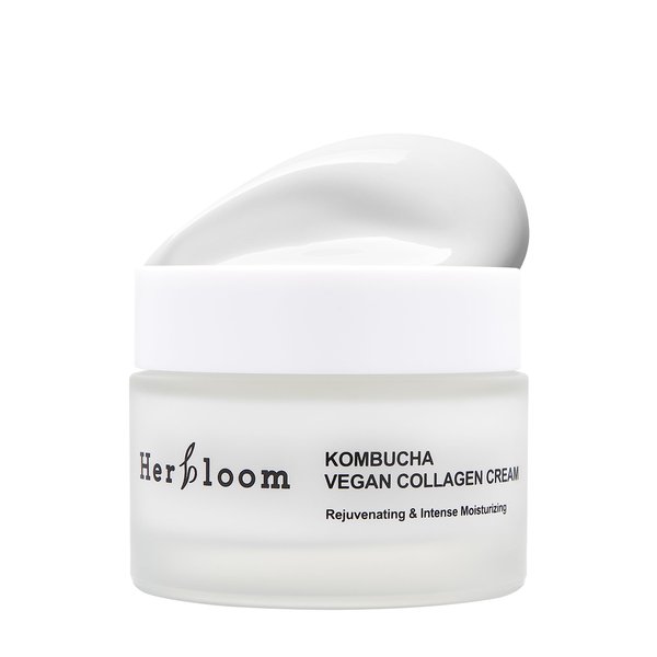 Herbloom Vegan Kombucha Collagen Cream - Korean Collagen Face Cream, Rejuvenating Ceramide Moisturizer, Organic, Vegan, Cruelty Free, Paraben Free - 1.69 fl. oz.