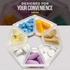 MEDca Weekly Pill Organizer Clear 7-Sided Pill Reminder, Round Shaped