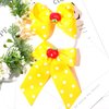 Back to School Hair Clips Bow Hair Clips for Women Yellow Apple Bows Claw Clips Design Cute Hair Accessories for Styling Non-Slip Hair Clips Decorations 2PCS