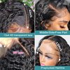 AUOCATTAIL 30 Inch Curly Wigs 13x4 HD Lace Deep Wave Front 180% Density Pre-Plucked with Protein Silk Simulation Human Hair for Black Women