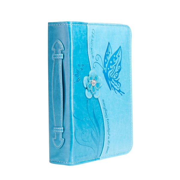 Divinity Boutique Teal Blue Butterfly (M) Bible Cover, Medium