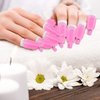 Nail Polish Remover Clips, MORGLES Gel Nail Polish Remover Kit with 10pcs Nail Clips 300pcs Cotton Pads 100/180 Nail File Glass Nail Shiner Cuticle Pusher and Brush-Pink
