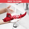 NABOKIO Pet Dog Chews Toy,Pet Dog Toys Squeaky Dog Toys Plush Linen Crocodile Toy Stuffed Animals Crocodile for Dog Training Supplies Cleaning Teeth Toy (Red)