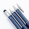 Monteverde USA 9-in-1 Tool Fountain Pen in Blue – Medium Nib, Multifunctional Pen with Stylus, Screwdrivers, Level, and Ruler – Exclusive Collection, Ideal Gift for Professionals