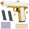 Toy Gun Soft Bullet for Boys Girls, Toy Foam Blasters & Guns, Toy Guns with Shell Ejecting, Gift Box for Christmas Birthday for Boys Girls Adults Age 8+ Gold