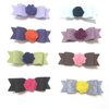 Felt rose and bow hair clip-8 colors