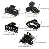 20 Pcs Small Hair Claw Clips for Women Girls 1.7 inch Plastic Small Claw Clips Black Hair Claw Tortoise Hair Jaw Clamp Hair Accessories