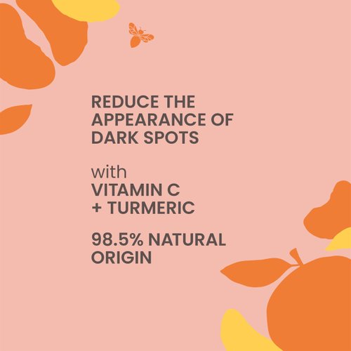 Burt's Bees Vitamin C Turmeric Face Serum, Brightens Skin & Visibly Reduces Dark Spots, Fine Lines & Wrinkles, Naturally Hydrating, Lightweight - Brightening Booster Serum (1 oz)