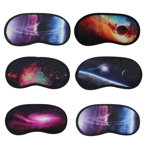 EleCharm 6-Pack Eye Mask Sleeping Mask Universe Galaxy Pattern Sleeping Blindfold