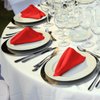 ANECO 12 Pieces Satin Napkins Soft Dinner Napkins Square Table Napkins 17 x 17 Inches for Restaurant Weddings Party Dinner Decoration (Red)