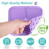 LUKITO Licking Mat for Dogs & Cats 2 Pack with Suction Cups, Dog Peanut Butter Lick Pads for Boredom Reducer, Perfect for Bathing Grooming (Blue&Purple+1 Spatula)
