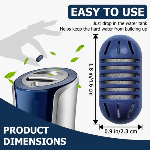 Demineralization Cartridge for Ultrasonic Humidifiers, 20-Pack Demineralization Cartridges Filter Replacement, Prevents Hard Water Build-Up | Filters Mineral Deposits | Purifies Water