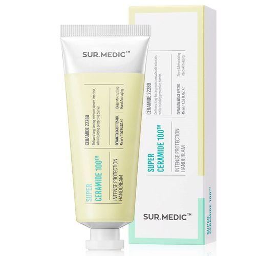 I Use After Washing With Hand Soap&Hand Wash I Sur.medic Super Hyaluronic Acid Ceramide Intense Protection Hand Cream for Dry Cracked Hands 1.52 oz