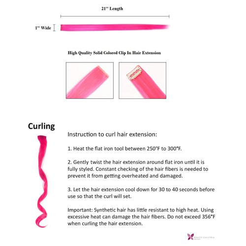 Beaute Galleria Bundle 11 Pieces Single Color 21 Inches Straight Party Highlights Clip In Synthetic Hair Extensions Cosplay Comic Con Halloween Costume (Turquoise)