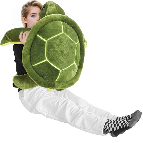 Civaner Turtle Stuffed Animals Sea Turtle Plush, Giant Stuffed Turtle, Plush Pillow Toys, Tortoise Plush Toys Doll for Birthday Christmas Thanksgiving Day Halloween(20 Inches)