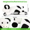 Leokawin Weighted Stuffed Animals,10 inch Weighted Cow Stuffed Animals,Cute Cow Plushie Dolls Plush Pillow Birthday Gifts for Kids Boys Girls