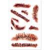 Zombie Scars Halloween Temporary Tattoos Stickers Costume for Party Supplies