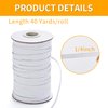 Elastic Band for Sewing, 1/4 Inch 40 Yards White Knit Elastic Bands High Elastic Cord for Sewing Waistband and Pants Waist