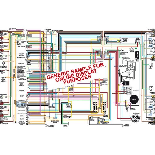 Full Color Laminated Wiring Diagram FITS 1968 Dodge Coronet Large 11" X 17" Size