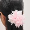 Lady Peony Acutiflorous Silk Party Wedding Brooch Corsage Hair Head Clip Headdress Flowers | Flower Hair Clips | Brooch Pins for Women | Floral Hair Clips | Flower Hair Clips for Women | (Pink Floral)