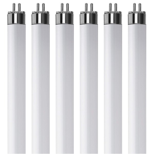 KOR (Pack of 6) F8T5/WW - T5 Fluorescent 3000K Warm White - 8 Watt - 12" Super Long Life Light Bulbs