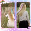 16 Pcs Hair Clips for Girls, Animal Straight Rainbow Hair Extensions for Kids, Little Girl Hair Clips Accessories for Girls Toddler Kids Ponytails